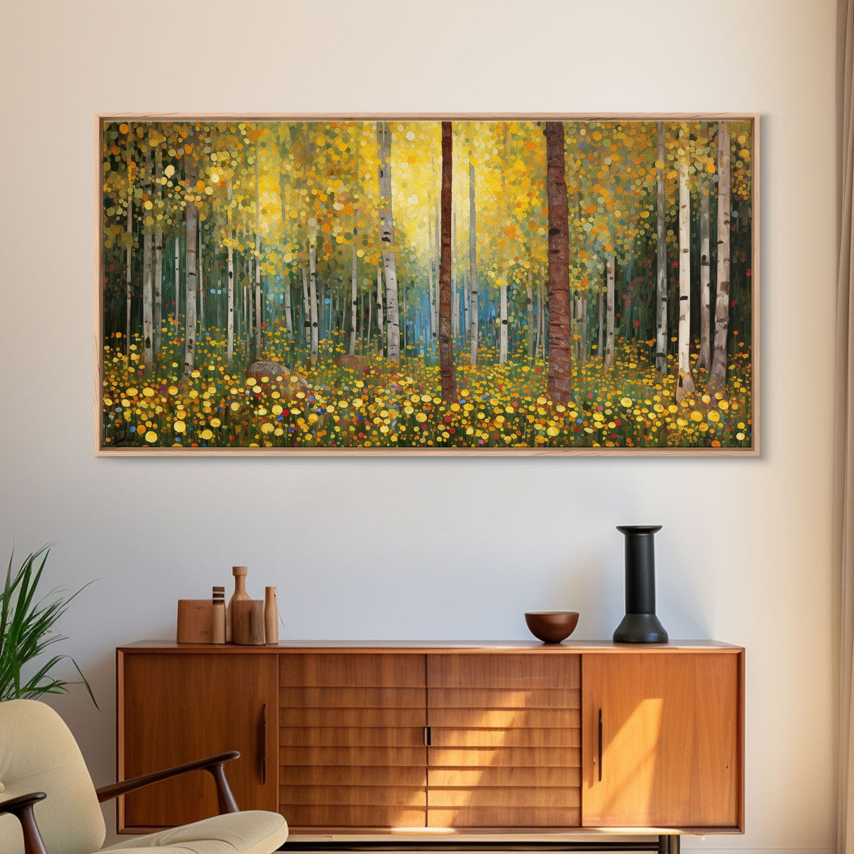 Forest Wall Art, Summer Art, Trees Wall Print, Panoramic Art, Wall Art, Canvas Art, Landscape Art, Gift For Coworker, Country Wall Art