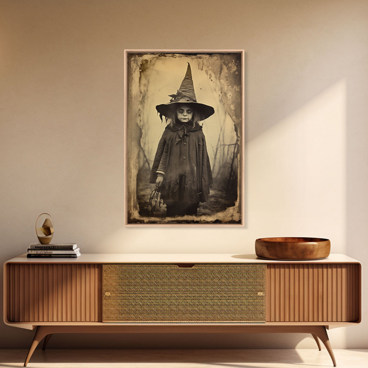 Witch Wall Decor, Dark Fantasy, Halloween Wall Art, Horror Decor, Spooky Art, Canvas Print, Wall Art, Vertical Print, Home Decor, Wall Decor