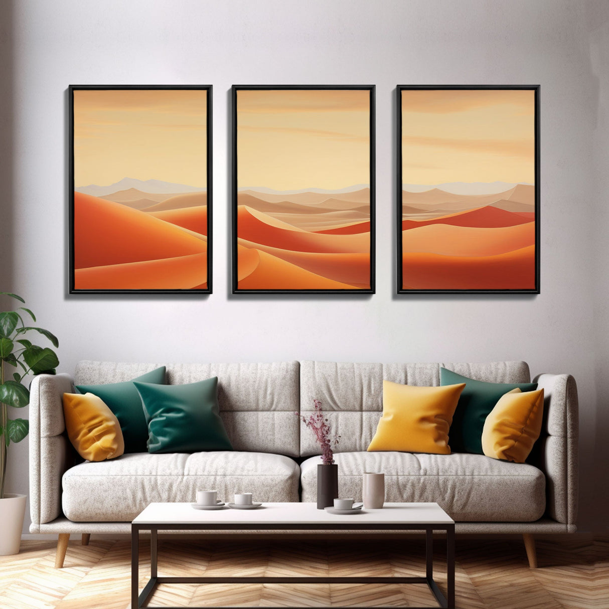 Desert Wall Art, Sand Dunes Print, Landscape Wall Art, Canvas Print, Wall Art, 3 Piece Wall Art, Family Home Decor, Living Room Prints