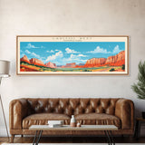 Capitol Reef National Park, Panoramic Utah Travel Art, National Park Print, Minimalist Travel Art, Midcentury Modern Style Landscape