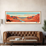 Grand Canyon National Park, Panoramic Arizona Travel Art, National Park Print, Minimalist Travel Art, Midcentury Modern Style Landscape