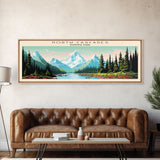 North Cascades National Park Panoramic Washington Travel Art, National Park Print, Minimalist Travel Art, Midcentury Modern Style Landscape