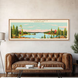 Voyageurs National Park Panoramic Minnesota Travel Art, National Park Print, Minimalist Travel Art, Midcentury Modern Style Landscape