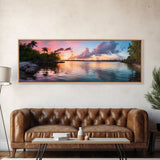 Photographic Panoramic of Biscayne Florida National Park, Sunset Photography, National Park Art, Framed Canvas Print, Landscape Photography