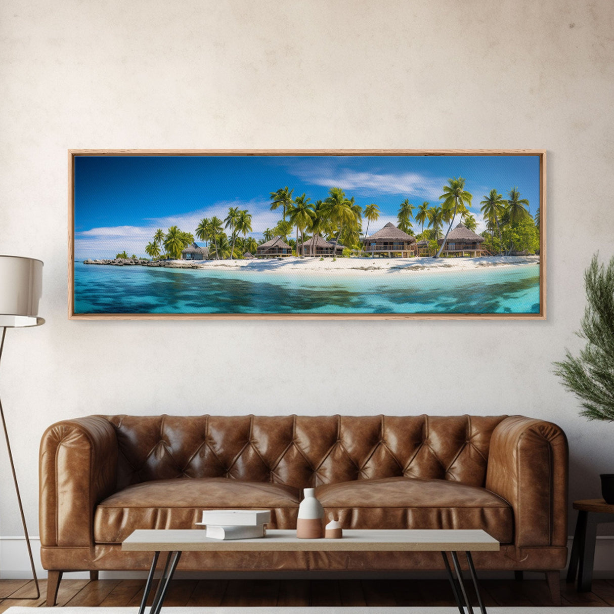 Panoramic Print of Maldives Beaches at Sunset Extra Large Wall Art, Panoramic Wall Art, Panoramic Landscape Print, Landscape Photography