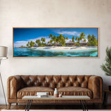 Panoramic Print of Maldives Beaches at Sunset Extra Large Wall Art, Panoramic Wall Art, Panoramic Landscape Print, Landscape Photography