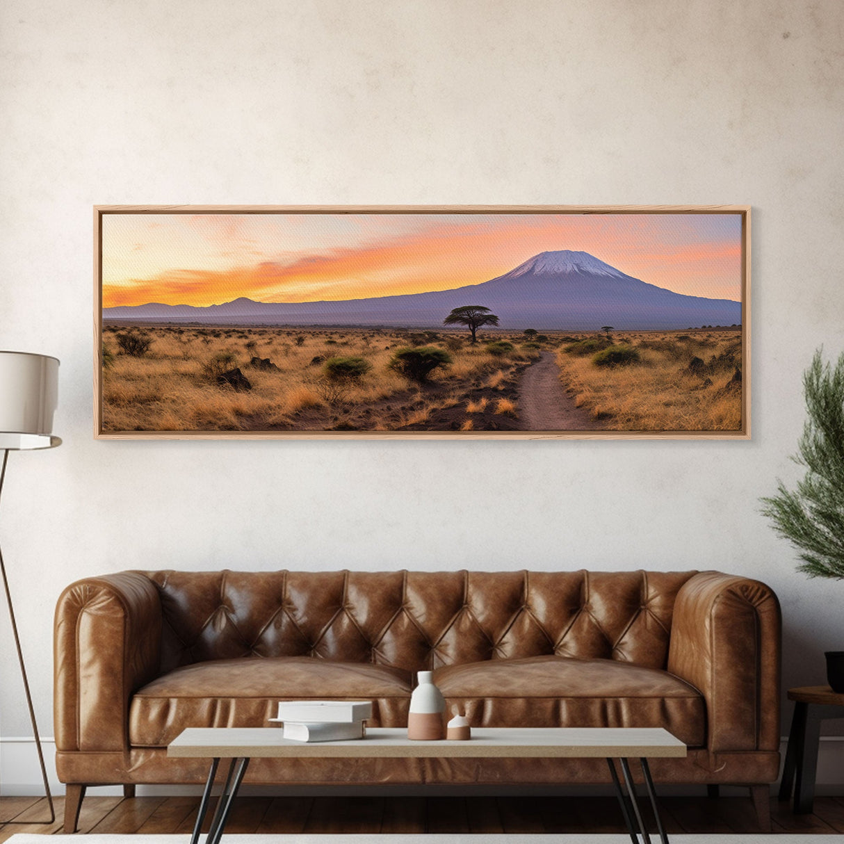 Panoramic Print of Mount Kilimanjaro Tanzania Extra Large Wall Art, Panoramic Wall Art, Panoramic Landscape Print, Landscape Photography