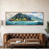 Panoramic Print of Na Pali Coast Hawaii Extra Large Wall Art, Panoramic Wall Art, Panoramic Landscape Print, Landscape Photography