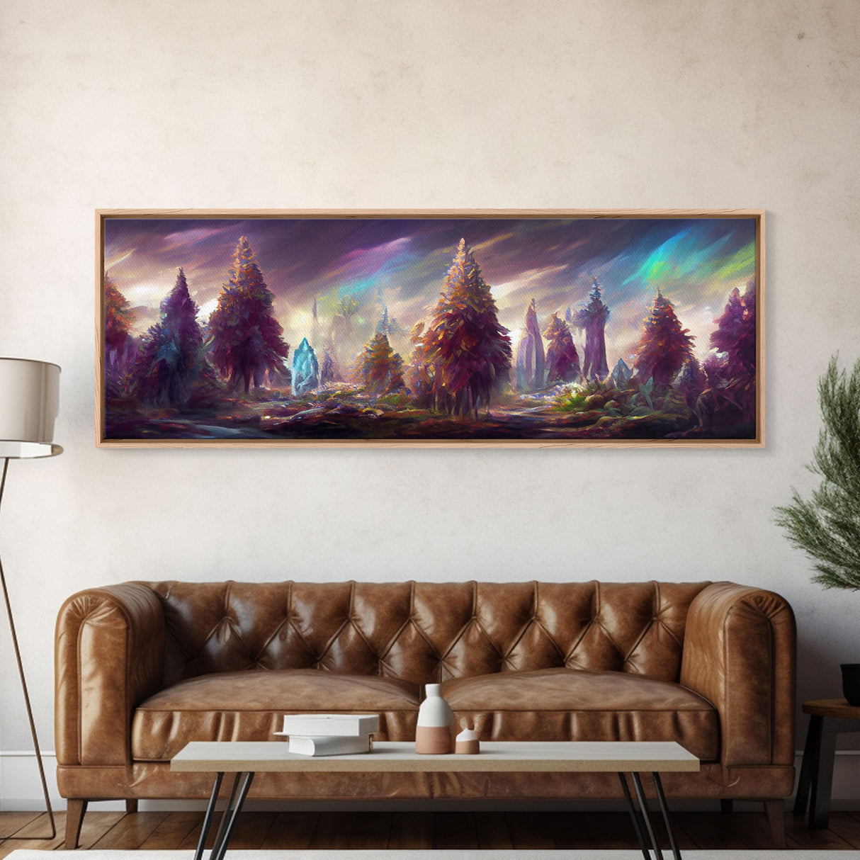 RPG Art, High Fantasy Forest Wall Art, Ready To Hang Canvas Print, Panoramic Art, Fantasy RPG Concept Art