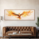 The Phoenix Panoramic Print, Mystical Rebirth, Framed Wall Art, Reincarnation Art