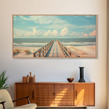 The Beach Boardwalk, Framed Canvas Print, Liminal Art, Framed Wall Decor, Beach Photography, Surf Art, Surf Print, Nautical Decor