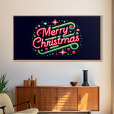 Merry Christmas Sign - Christmas Decor - Framed Canvas Print Sign - Canvas Sign - Xmas Decor -  Holiday Decor