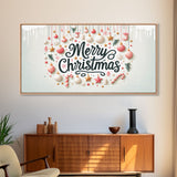 Merry Christmas Sign - Christmas Decor - Framed Canvas Print Sign - Canvas Sign - Xmas Decor -  Holiday Decor