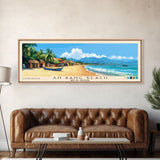 An Bang Beach, Hoi An, Vietnam Panoramic Beach Print, Vacation Gift, Hoi An, Vietnam Wall Art, Framed Canvas Print, Framed Beach Painting