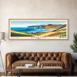 Anakena, Chile Panoramic Print, Vacation Gift, Chile Wall Art, Beach Painting, Beach Decor, Beach Or Lakehouse Art