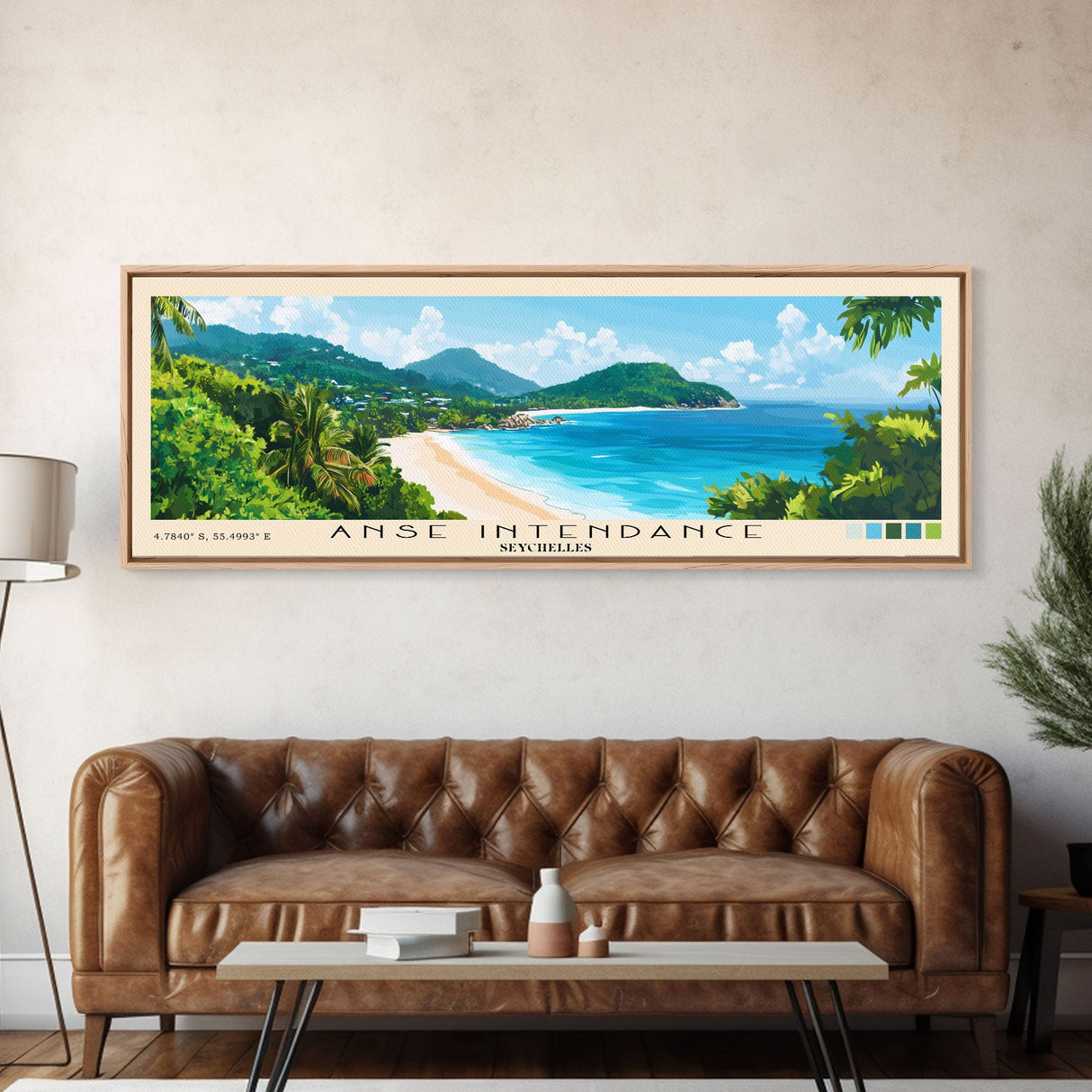 Anse Intendance, Seychelles Panoramic Print, Vacation Gift, Seychelles Wall Art, Vacation Wall Art, Vacatation Memories, Beach Decor, Beach Or Lakehouse Art