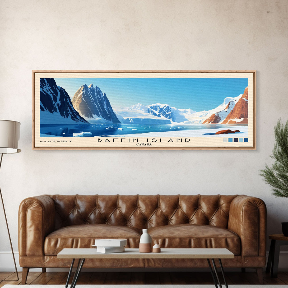 Baffin Island, Canada Panoramic Beach Print, Vacation Gift, Canada Wall Art, Beach Painting, Beach Decor, Beach Painting