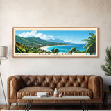 Beau Vallon, Seychelles Panoramic Print, Vacation Gift, Seychelles Wall Art, Vacation Wall Art, Vacatation Memories, Beach Decor, Beach Or Lakehouse Art