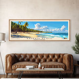 Bávaro Beach, Dominican Republic Panoramic Beach Print, Vacation Gift, Dominican Republic Wall Art, Beach Painting, Beach Decor, Beach Painting