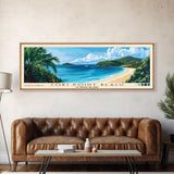 Coki Point Beach, US Virgin islands Panoramic Print, Vacation Gift, US Virgin islands Wall Art, Beach Painting, Beach Decor, Large Wall Art, Wood Frame Art