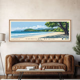 Conchal Beach, Costa Rica Panoramic Print, Vacation Gift, Costa Rica Wall Art, Beach Painting, Beach Decor, Large Wall Art, Wood Frame Art