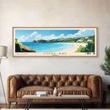 Cove Bay, Anguila Panoramic Beach Print, Vacation Gift, Anguila Wall Art, Framed Canvas Print, Framed Beach Painting