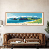 D’Urville Island, New Zealand Panoramic Print, Vacation Gift, New Zealand Wall Art, Beach Painting, Beach Decor, Large Wall Art, Wood Frame Art