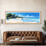 Diani Beach, Kenya Panoramic Beach Print, Vacation Gift, Kenya Wall Art, Framed Canvas Print, Framed Beach Painting