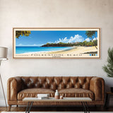 Folkestone Beach, Barbados Panoramic Print, Vacation Gift, Barbados Wall Art, Beach Painting, Beach Decor, Beach Or Lakehouse Art