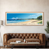 Freshwater Beach, Australia Panoramic Print, Vacation Gift, Australia Wall Art, Beach Painting, Beach Decor, Large Wall Art, Wood Frame Art