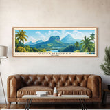 Goyambokka, Sri Lanka Panoramic Print, Vacation Gift, Sri Lanka Wall Art, Beach Painting, Beach Decor, Large Wall Art, Wood Frame Art