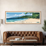 Hellshire Beach, Jamaica Panoramic Beach Print, Vacation Gift, Jamaica Wall Art, Framed Canvas Print, Framed Beach Painting