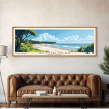 Hilton Head, South Carolina Panoramic Beach Print, Vacation Gift, South Carolina Wall Art, Framed Canvas Print, Framed Beach Painting