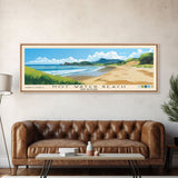 Hot Water Beach, New Zealand Panoramic Print, Vacation Gift, New Zealand Wall Art, Beach Painting, Beach Decor, Beach Or Lakehouse Art