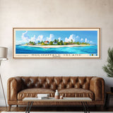 Hulhumale Island, Maldives Panoramic Beach Print, Vacation Gift, Maldives Wall Art, Framed Canvas Print, Framed Beach Painting