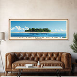 Kalanggaman Island, Philippines Panoramic Beach Print, Vacation Gift, Philippines Wall Art, Framed Canvas Print, Framed Beach Painting