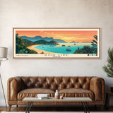 Koh Lipe, Thailand Panoramic Print, Vacation Gift, Thailand Wall Art, Beach Painting, Beach Decor, Large Wall Art, Wood Frame Art