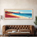 Kokkini (Red) Beach, Greece Panoramic Print, Vacation Gift, Greece Wall Art, Beach Painting, Beach Decor, Large Wall Art, Wood Frame Art