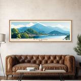 Kyushu, Japan Panoramic Print, Vacation Gift, Japan Wall Art, Beach Painting, Beach Decor, Large Wall Art, Wood Frame Art