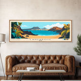 Lanzarote, Spain Panoramic Beach Print, Vacation Gift, Spain Wall Art, Framed Canvas Print, Framed Beach Painting