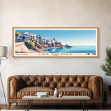 Las Salinas, Spain Panoramic Beach Print, Vacation Gift, Spain Wall Art, Beach Painting, Beach Decor, Beach Painting