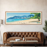 Lido Beach, Hong Kong Panoramic Print, Vacation Gift, Hong Kong Wall Art, Beach Painting, Beach Decor, Beach Or Lakehouse Art