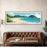 Long Bay, Saint-Martin Panoramic Print, Vacation Gift, Saint-Martin Wall Art, Beach Painting, Beach Decor, Beach Or Lakehouse Art