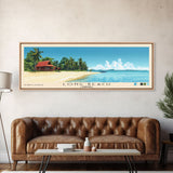 Long Beach, Cambodia Panoramic Beach Print, Vacation Gift, Cambodia Wall Art, Beach Painting, Beach Decor, Beach Painting