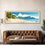 Long Beach, Philippines Panoramic Beach Print, Vacation Gift, Philippines Wall Art, Framed Canvas Print, Framed Beach Painting