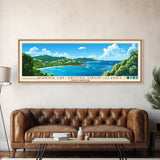 Marina Cay, British Virgin Islands, United Kingdom Panoramic Beach Print, Vacation Gift, United Kingdom Wall Art, Framed Canvas Print, Framed Beach Painting