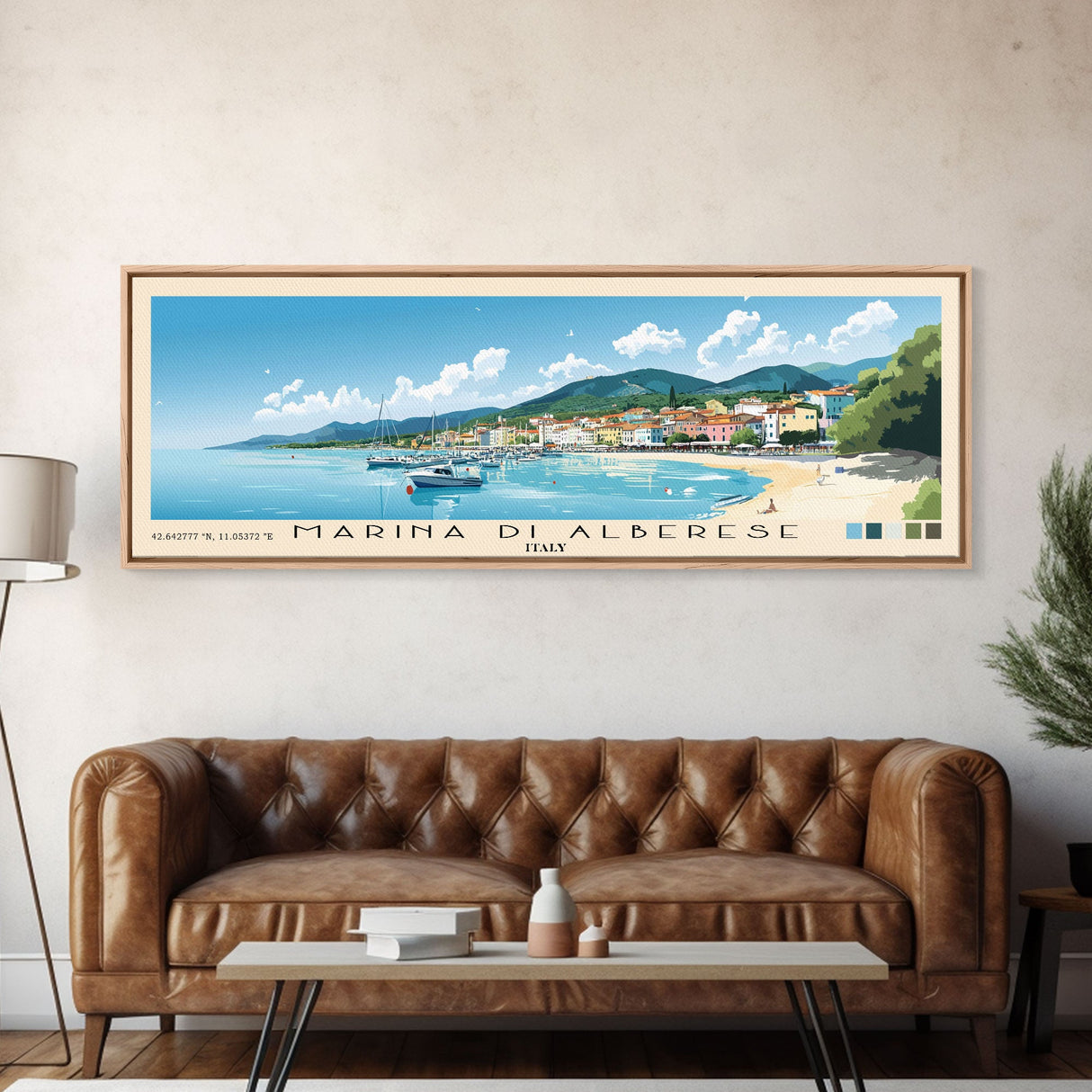 Marina di Alberese, Italy Panoramic Print, Vacation Gift, Italy Wall Art, Vacation Wall Art, Vacatation Memories, Beach Decor, Beach Or Lakehouse Art