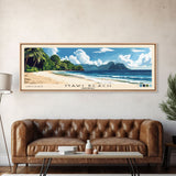 Mawi Beach, Indonesia Panoramic Beach Print, Vacation Gift, Indonesia Wall Art, Framed Canvas Print, Framed Beach Painting