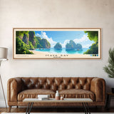 Maya Bay, Thailand Panoramic Print, Vacation Gift, Thailand Wall Art, Vacation Wall Art, Vacatation Memories, Beach Decor, Beach Or Lakehouse Art