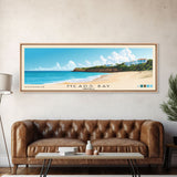 Meads Bay, Anguilla Panoramic Beach Print, Vacation Gift, Anguilla Wall Art, Beach Painting, Beach Decor, Beach Painting